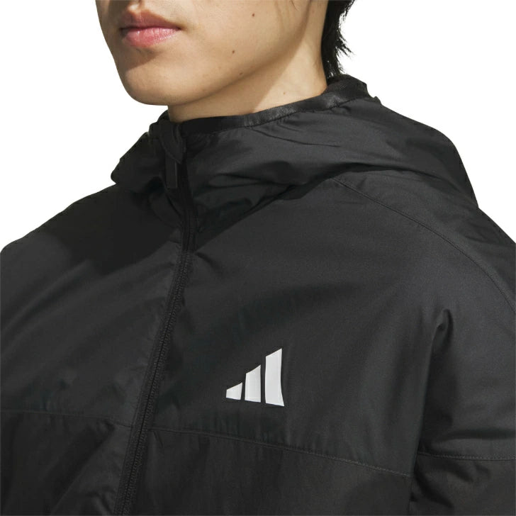 アディダス ウィンドジャケット メンズ M MH BSC MMHBSC フード付き 裏起毛 トリコット ジャケット ランニング トレーニング フィットネス タフタ 撥風 防寒 大きいサイズ adidas DP025 dp025