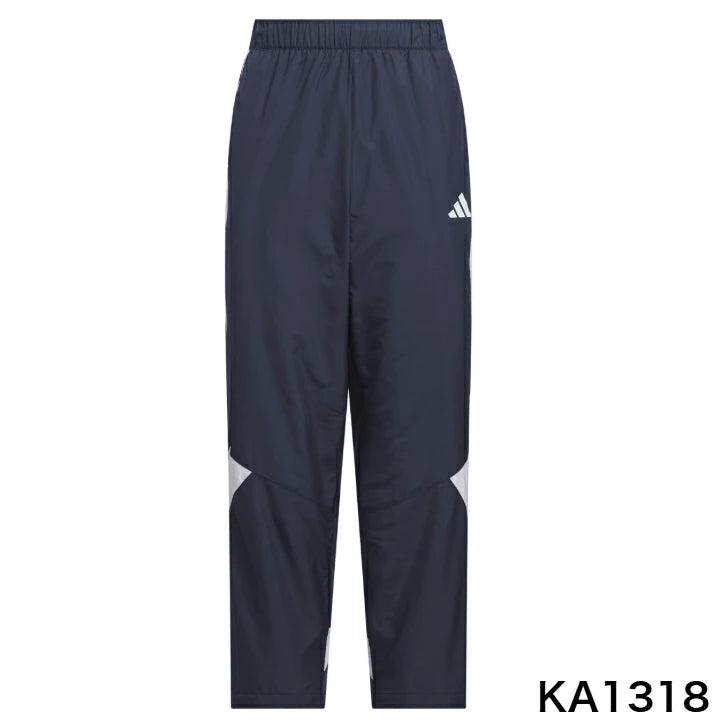アディダス キッズ ジュニア ロングパンツ K ESS ウーブンパンツ 子供 トレーニング ジャージ ボトムス スポーツウェア ルーズフィット ドローコード adidas KA1319 KA1318 id047