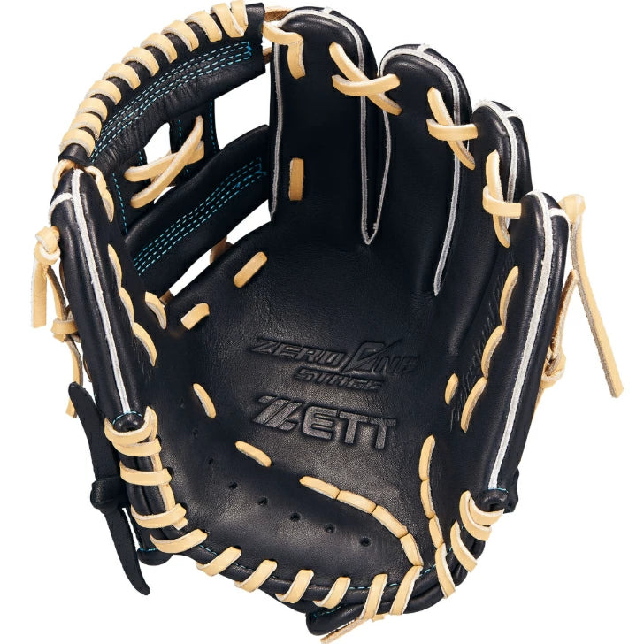 ZETT ゼット 少年軟式グローブ 限定モデル ゼロワンステージ 内野手用 二塁手 遊撃手用 Sサイズ ジュニア J号対応 天然皮革 牛革 BJGB71500F ブラック×パステルブラウン bjgb71500f