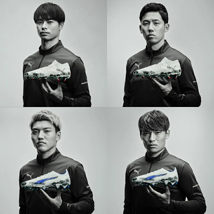 【日本限定】PUMA プーマ ULTRA 6 JAPAN LIMITED 土・人工芝用 サッカースパイク 109065_01 ホワイト 水墨画デザイン