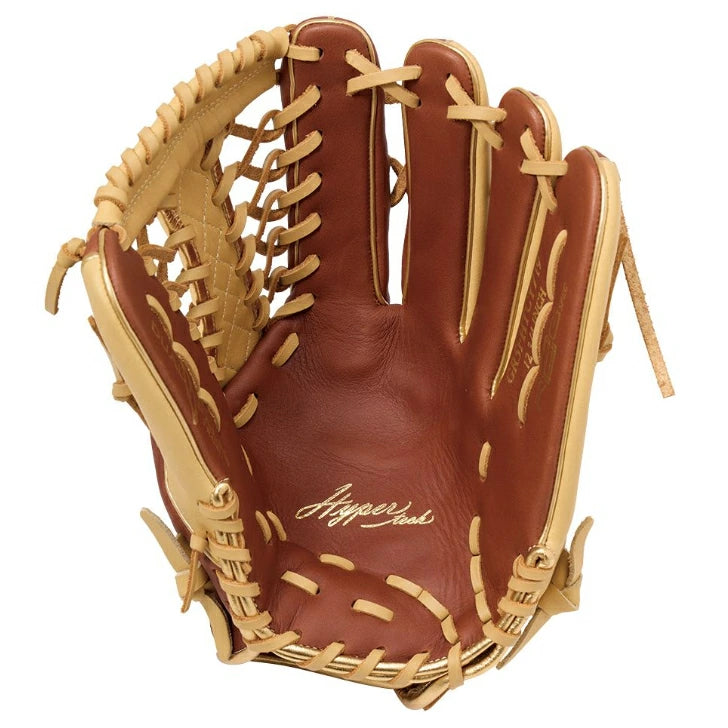 軟式 グローブ 外野手用 ローリングス Rawlings ハイパーテックカラーシンク GR5FHTCY719 12.75インチ 右投げ 左投げ 天然皮革 小指2本入れ 背面紐 指あて付き コンビカラー gr5fhtcy719