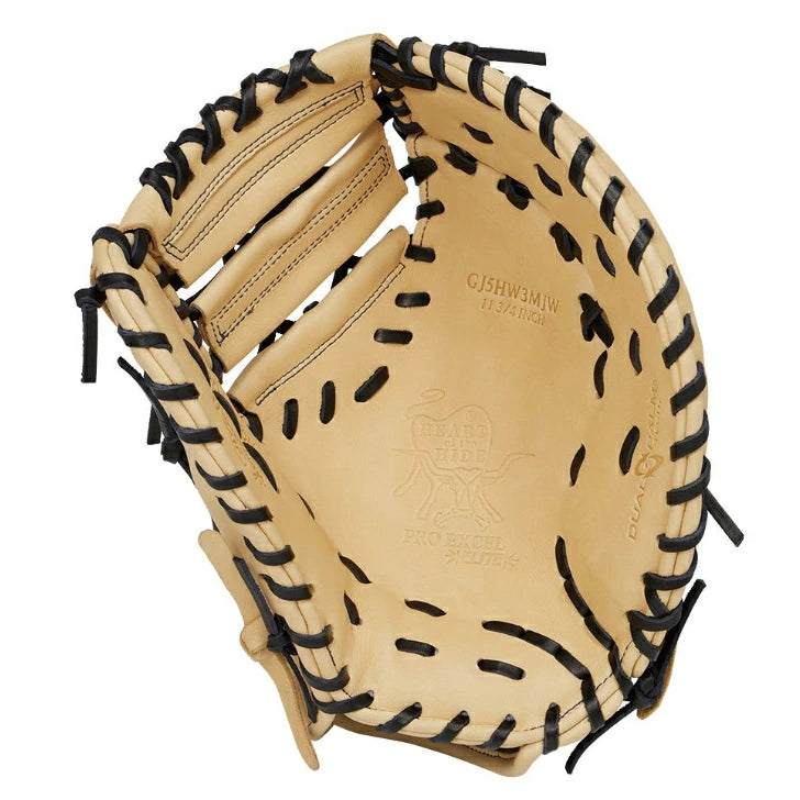 軟式 グローブ ファーストミット 一塁手用 ローリングス Rawlings HOH エクセルエリート ウィザード#02 GJ5HW3MJW 11.5インチ ジュニア 少年用 子供用 指あて付き ブラック キャメル 右投げ 左投げ gj5hw3mjw