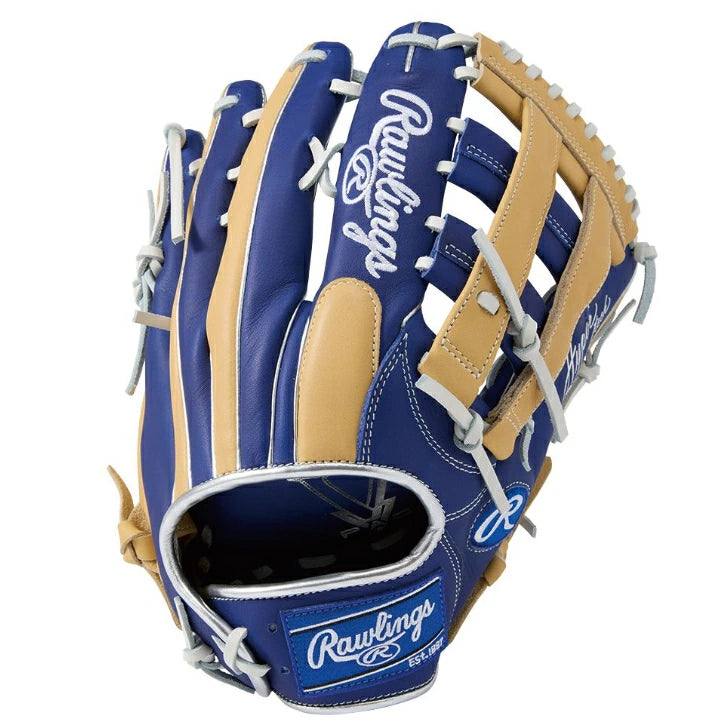 ソフトボール グローブ 男子用 オールラウンド ローリングス Rawlings HYPERTECH カラーズ GS5FHTCY719 12.75インチ 右投げ 指あて付き 小指2本入れ ブラック/スカーレット インディゴ/キャメル gs5fhtc565w