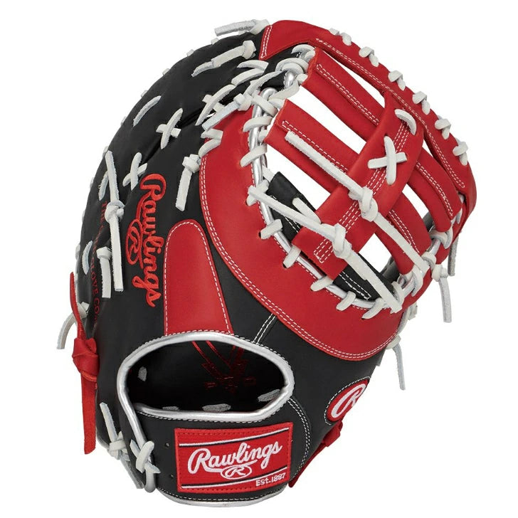 ソフトボール グラブ 男子用 キャッチャー・ファースト用 ローリングス Rawlings HYPER TECH COLORS GS5FHTC3ACD 12.5インチ 指あて 背面クロスレース インディゴ/キャメル ブラック/スカーレット 右投げ 左投げ gs5fhtc3acd