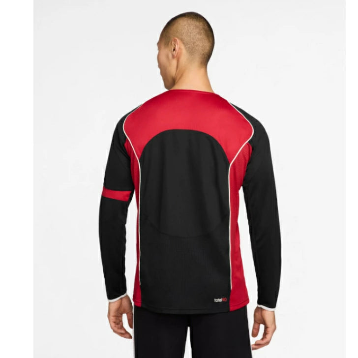 ナイキ NIKE DF T90 L/S トップ HV3513-010 メンズ サッカー フットサル 長袖 シャツ ブラック レッド 吸汗速乾 2025年モデル hv3513-010