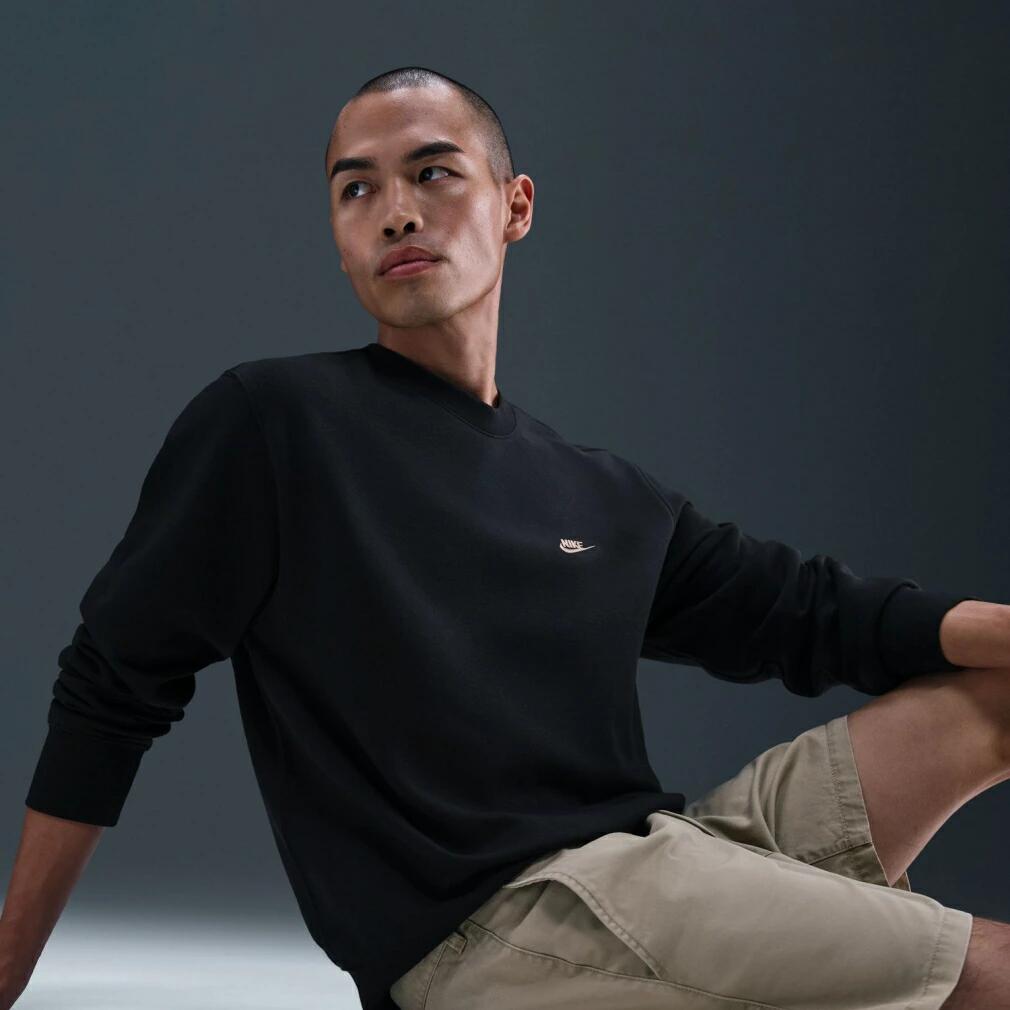 ナイキ メンズ スウェット トレーナー クラブ BB NEO VARSITY L/S クルー IB3304 長袖 フリース カジュアル スポーツウェア グレー/ダークグレー/ブラック ib3304