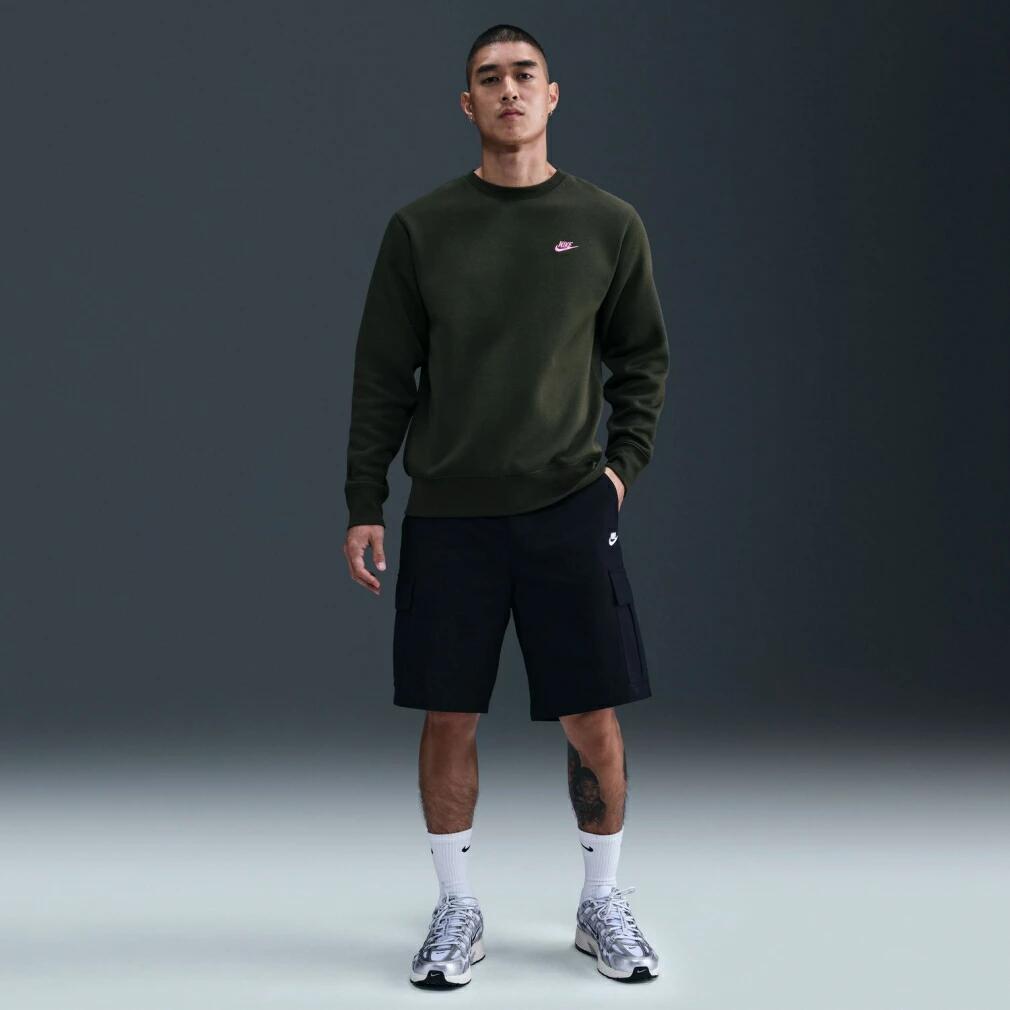 ナイキ メンズ スウェット トレーナー クラブ BB NEO VARSITY L/S クルー IB3304 長袖 フリース カジュアル スポーツウェア グレー/ダークグレー/ブラック ib3304