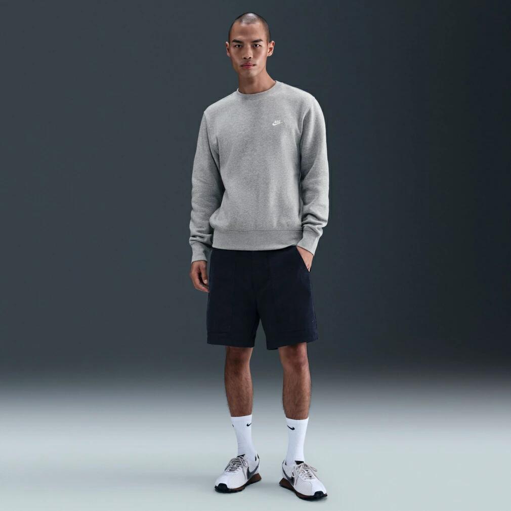 ナイキ メンズ スウェット トレーナー クラブ BB NEO VARSITY L/S クルー IB3304 長袖 フリース カジュアル スポーツウェア グレー/ダークグレー/ブラック ib3304