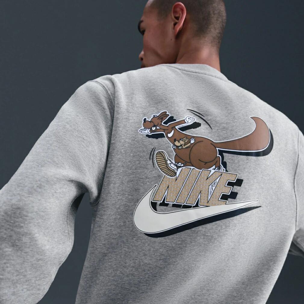 ナイキ メンズ スウェット トレーナー クラブ BB NEO VARSITY L/S クルー IB3304 長袖 フリース カジュアル スポーツウェア グレー/ダークグレー/ブラック ib3304