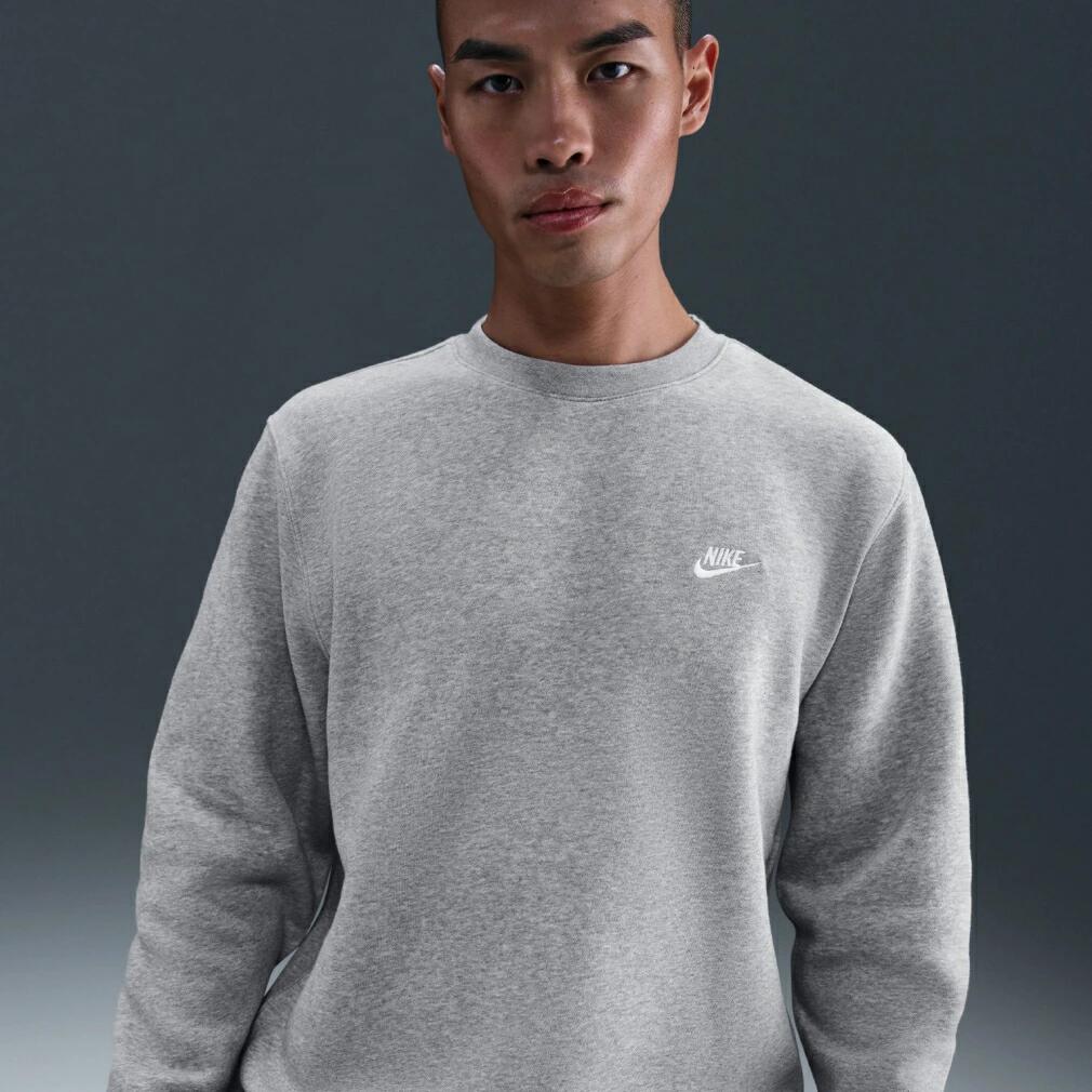 ナイキ メンズ スウェット トレーナー クラブ BB NEO VARSITY L/S クルー IB3304 長袖 フリース カジュアル スポーツウェア グレー/ダークグレー/ブラック ib3304