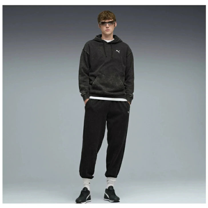 プーマ パーカー メンズ PUMA ESS ELEVATED リラックスド ウォッシュ フーディ 裏起毛 フリース リサイクル素材 長袖 カンガルーポケット S-XXL 690956