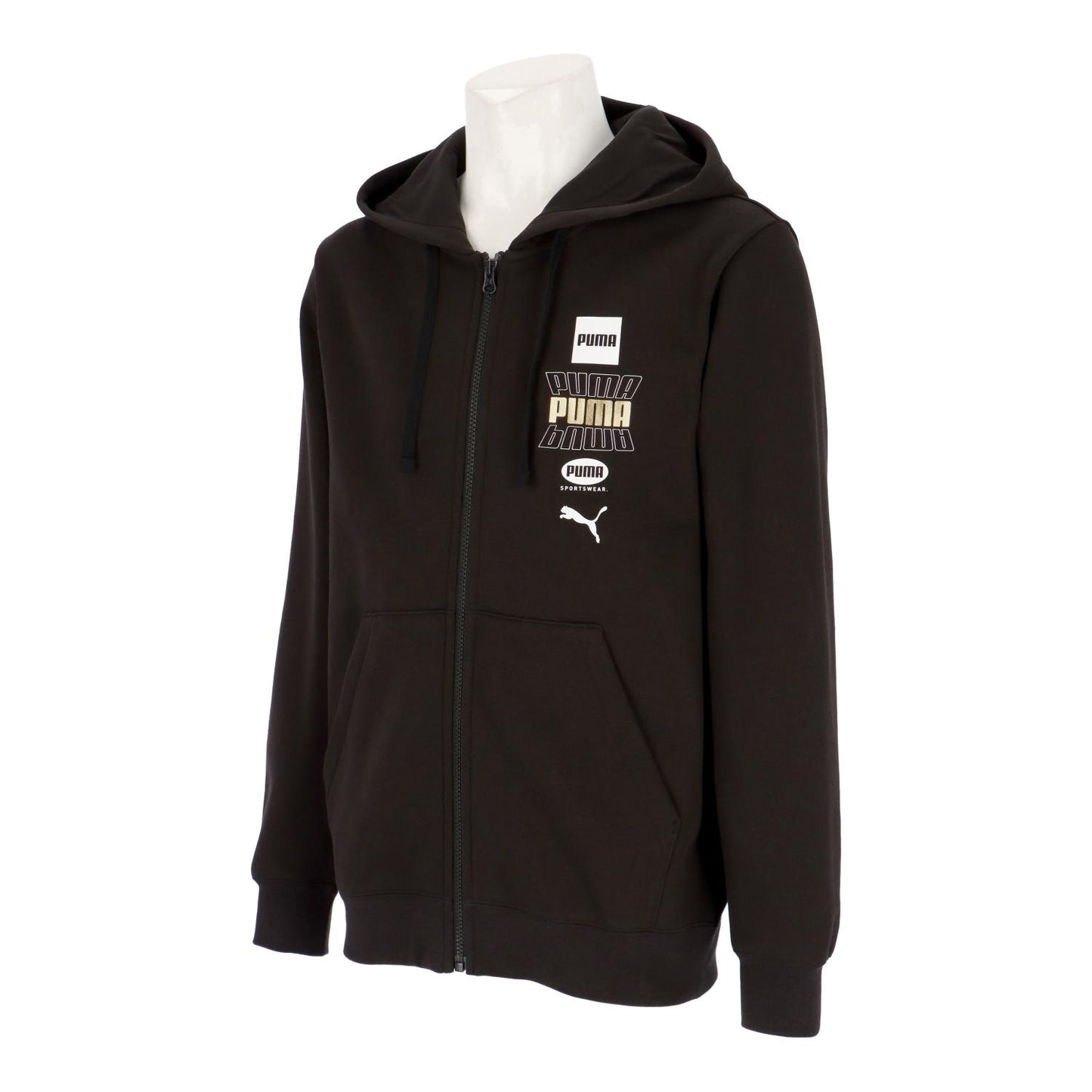 プーマ パーカー メンズ PUMA ESS LOGO LAB ホリデー フルジップ フーディ スウェット トレーニング 長袖 691097 ブラック グレー ハニーバター S-XXL 691097