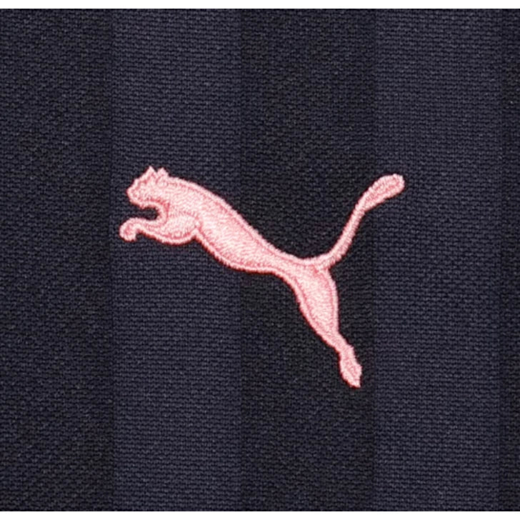 プーマ ニットジャケット メンズ PUMA トレーニング シャドウ ストライプ リラックスシルエット ポケット付き 立ち襟 セットアップ対応 527755 New Navy-Geranium Pink 527754-71