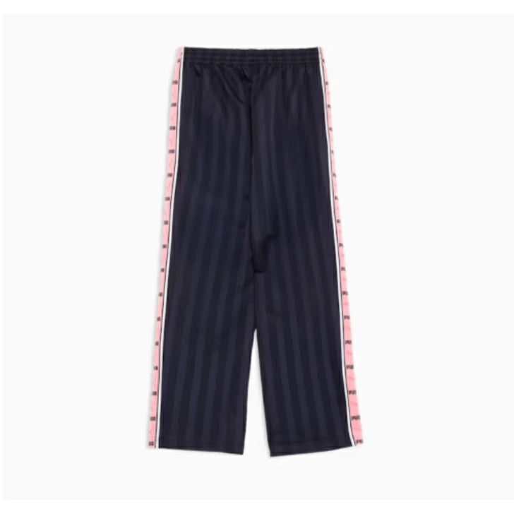 プーマ PUMA メンズ トレーニング シャドウ ストライプ ニット パンツ 527755 71 New Navy-Geranium Pink シャドウキャットストライプ ジャージ ボトムス レトロ セットアップ対応 527755-71
