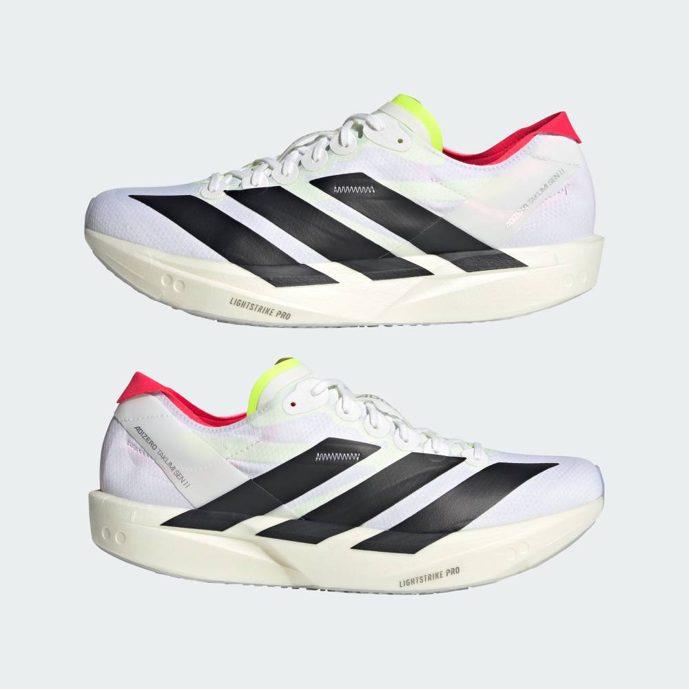 アディダス adidas ランニングシューズ メンズ アディゼロ タクミ セン 11 ADIZERO TAKUMI SEN 11 JH8659 ホワイト 駅伝 レーシング 軽量 反発 ENERGYRODS 2.0 LIGHTSTRIKE PRO jh8659