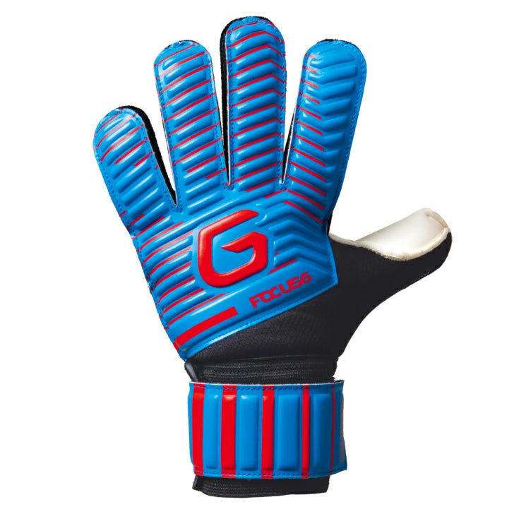 ガビック GAViC フォーカス6 GC3218 ジュニア GKグローブ ブルー×レッド サッカー ゴールキーパーグローブ フラットカット 練習 試合用 吸着グリップ gc3218-blured