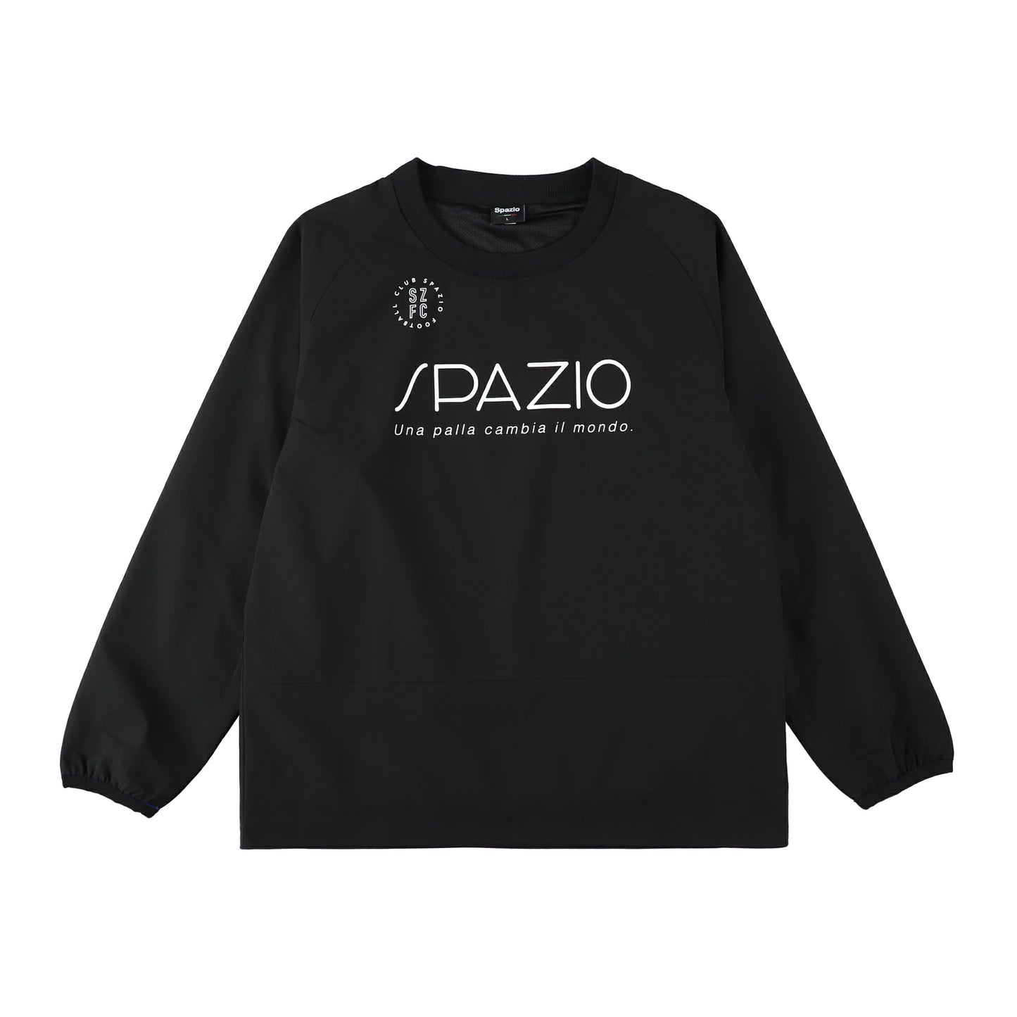 Spazio スパッツィオ リブネック長袖ピステ メンズ トレーニングウェア スポーツウェア グレー ネイビー ブラック サッカー フットサル 長袖 吸汗速乾 tp0656