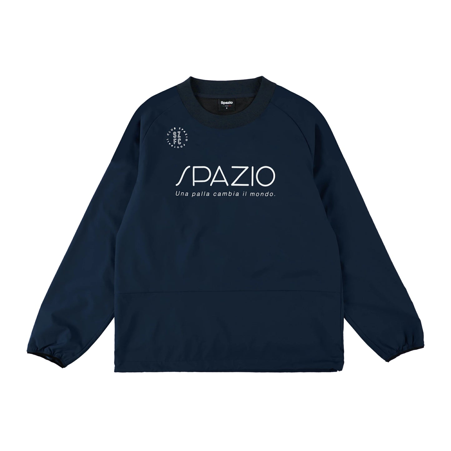 Spazio スパッツィオ リブネック長袖ピステ メンズ トレーニングウェア スポーツウェア グレー ネイビー ブラック サッカー フットサル 長袖 吸汗速乾 tp0656