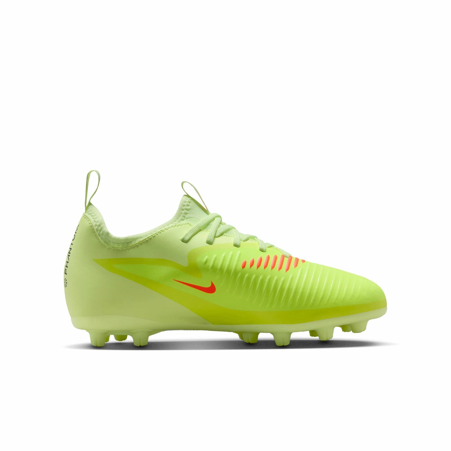 ナイキ NIKE ジュニア ファントム 6 LOW アカデミー HG HQ2046-800 MAX VOLTAGE PACK サッカースパイク 土グラウンド キッズ Jr 子供用 ハイパークリムゾン/ブラック/ライムライト シュート精度向上 hq2046-800