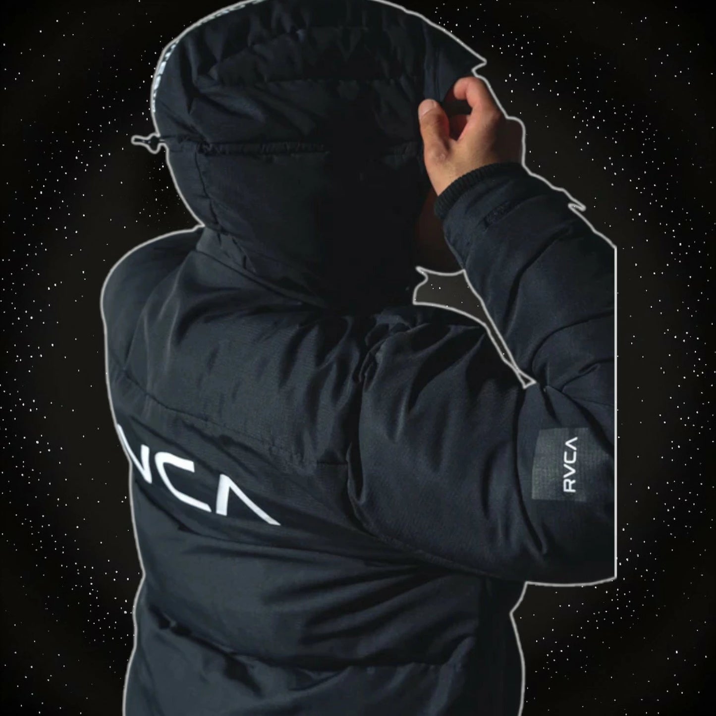 RVCA メンズ PUFFER JACKET パファー ジャケット 防寒 撥水 フード付き BLK 2024秋冬モデル be042767