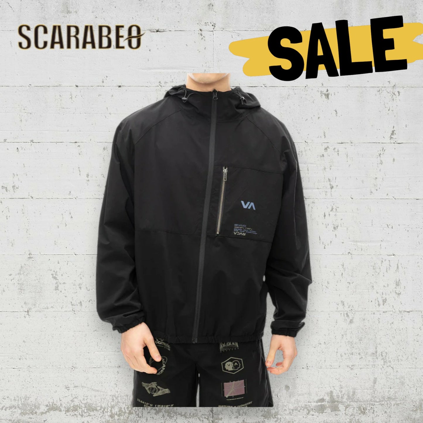 RVCA メンズ MATRIX JACKET ジャケット 撥水 UVカット フード付き トレイルランニング HAZ BLK 2024秋冬モデル be042775