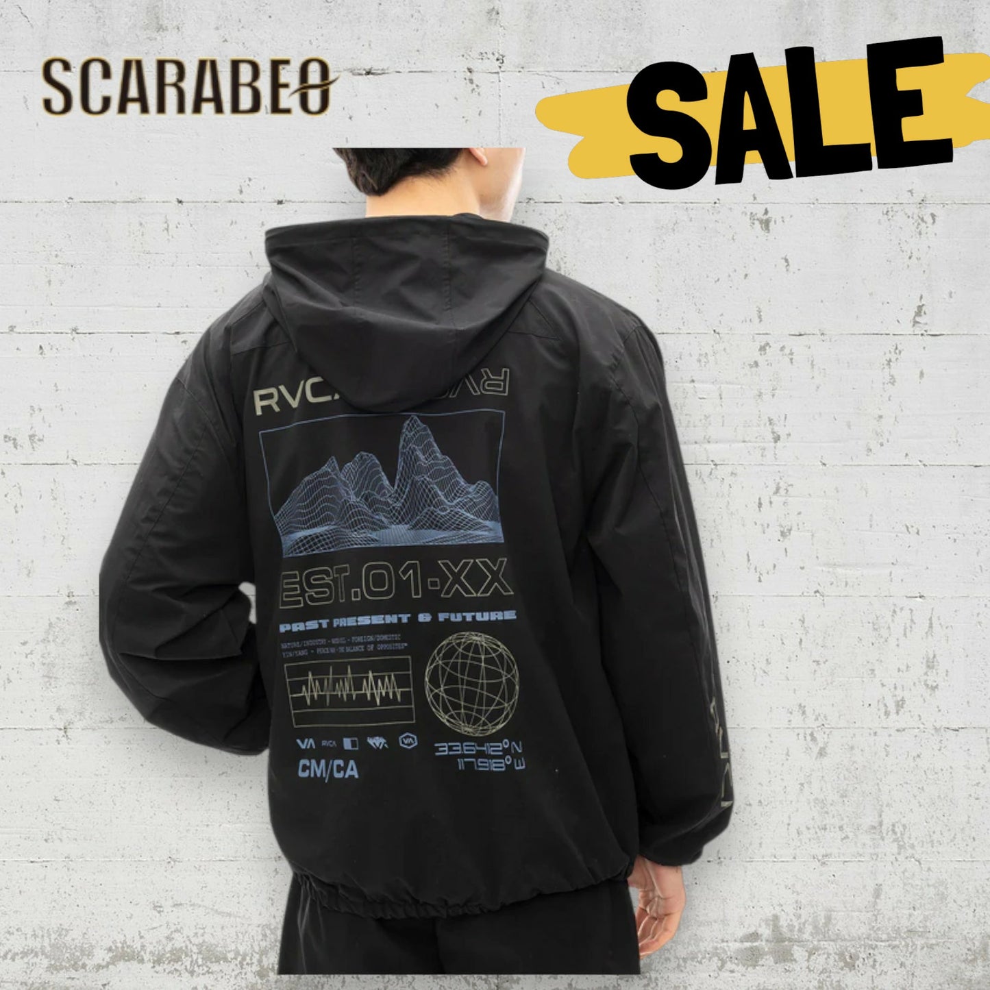RVCA メンズ MATRIX JACKET ジャケット 撥水 UVカット フード付き トレイルランニング HAZ BLK 2024秋冬モデル be042775
