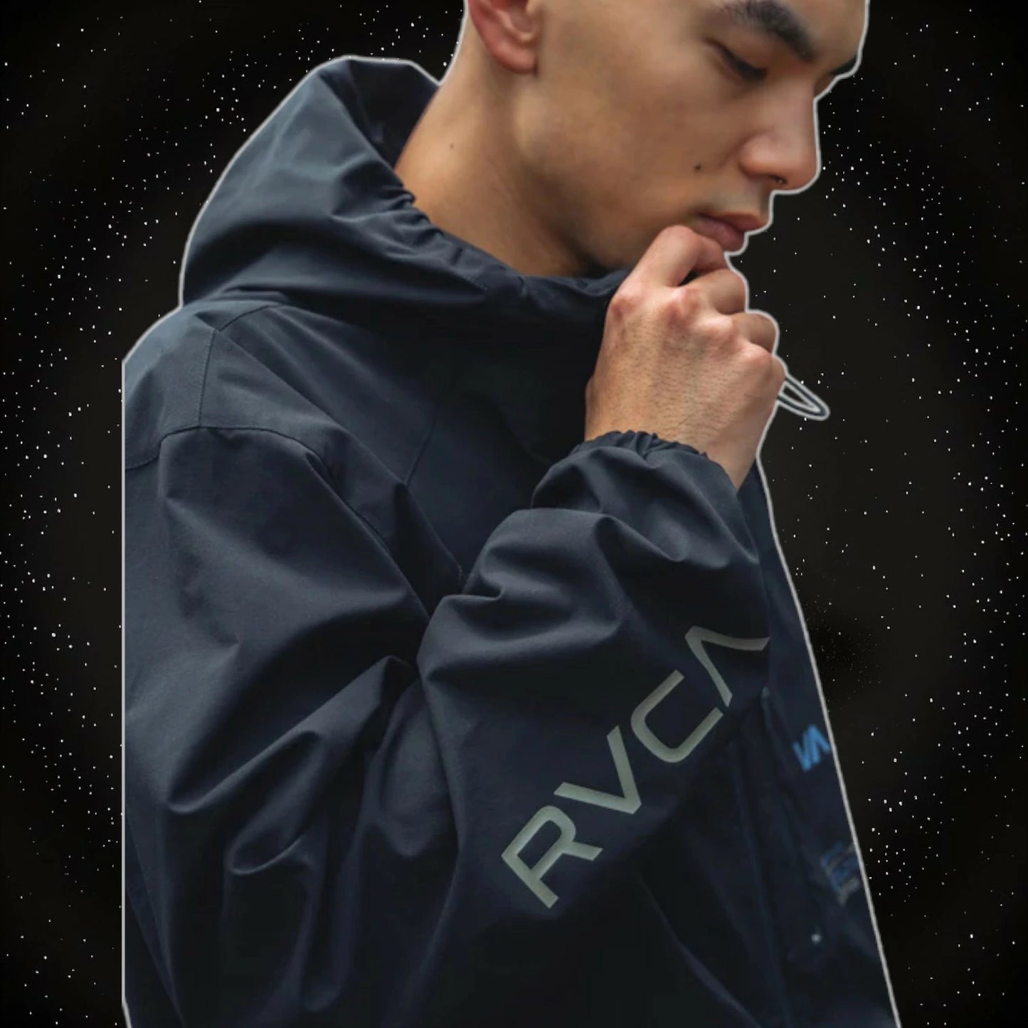 RVCA メンズ MATRIX JACKET ジャケット 撥水 UVカット フード付き トレイルランニング HAZ BLK 2024秋冬モデル be042775