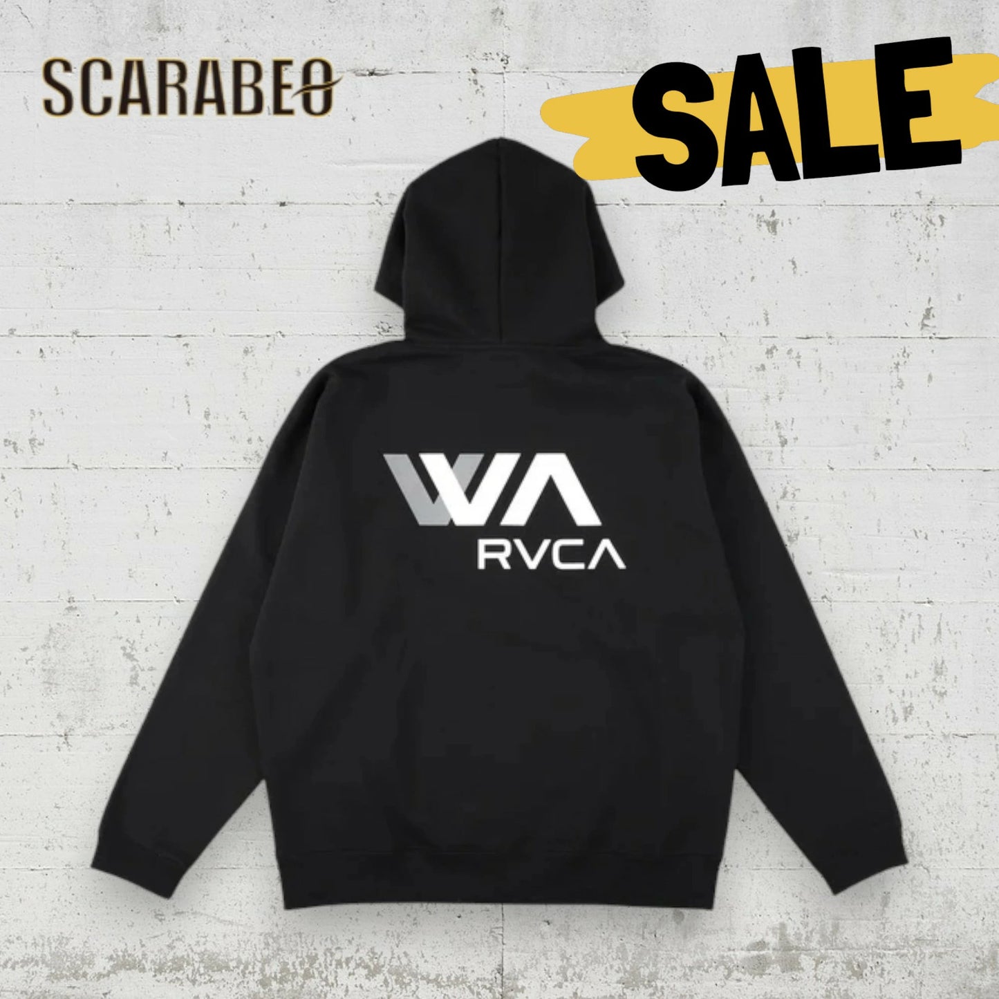 RVCA メンズ WIND AND SEA HOODIE パーカー プルオーバー コラボ オーバーサイズ BLK WHT 2024秋冬モデル be042p10