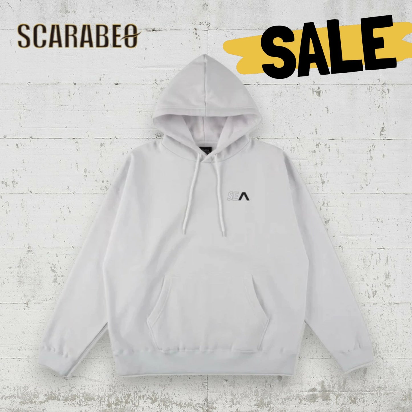 RVCA メンズ WIND AND SEA HOODIE パーカー プルオーバー コラボ オーバーサイズ BLK WHT 2024秋冬モデル be042p10