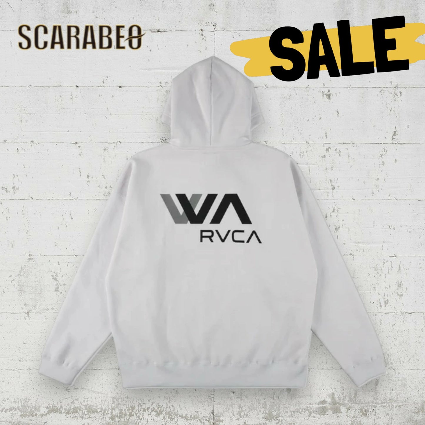 RVCA メンズ WIND AND SEA HOODIE パーカー プルオーバー コラボ オーバーサイズ BLK WHT 2024秋冬モデル be042p10