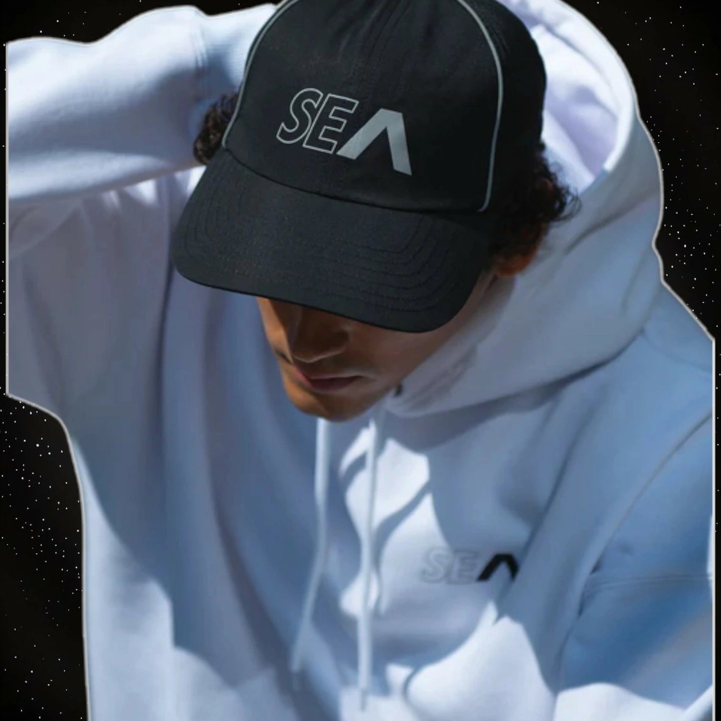 RVCA メンズ WIND AND SEA HOODIE パーカー プルオーバー コラボ オーバーサイズ BLK WHT 2024秋冬モデル be042p10