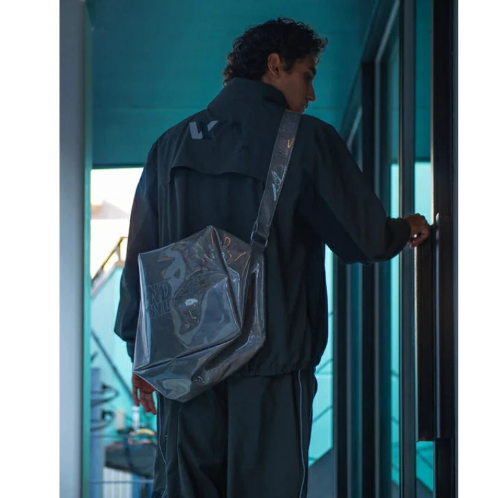 RVCA メンズ WIND AND SEA LIGHT P ロングパンツ トレーニングパンツ コラボ ゴムシャーリング black PTK 2024秋冬モデル be042p70