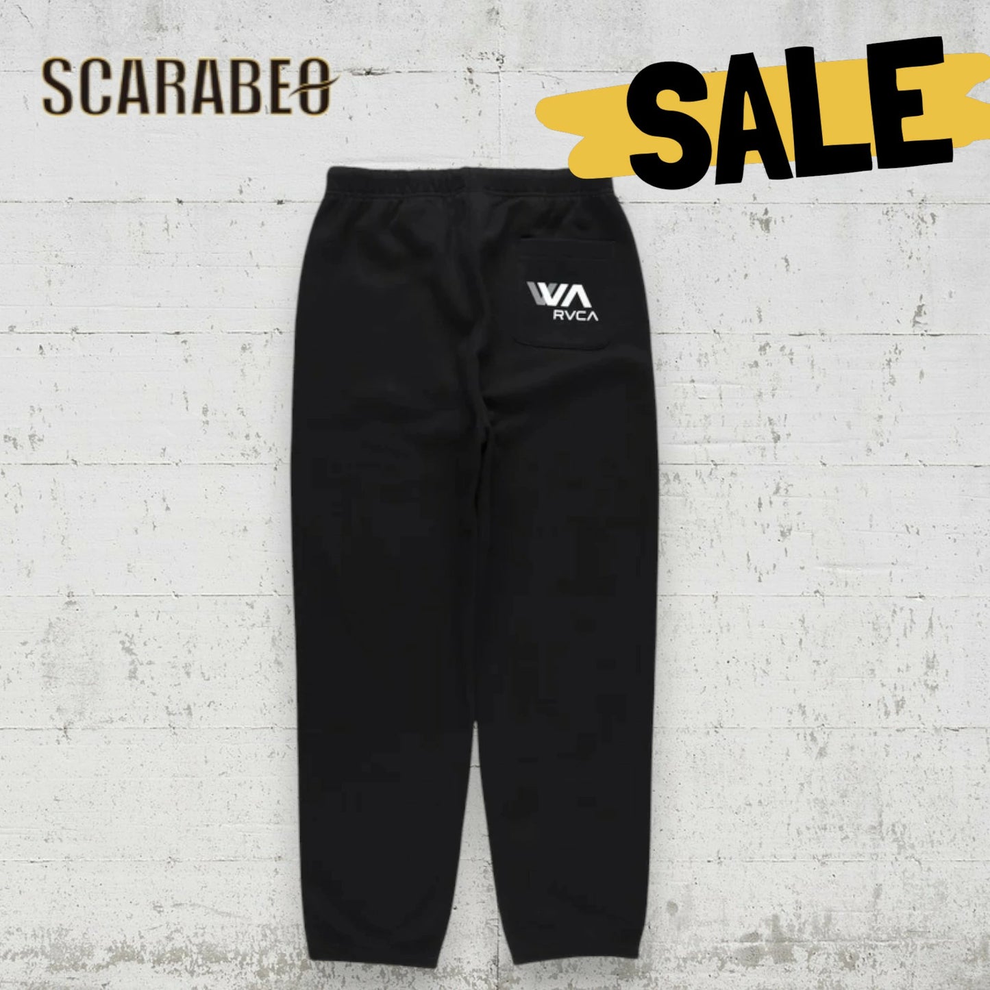RVCA メンズ WIND AND SEA SWEAT P スウェットパンツ コラボ ドローコード ゴムシャーリング WHT BLK 2024秋冬モデル be042p71