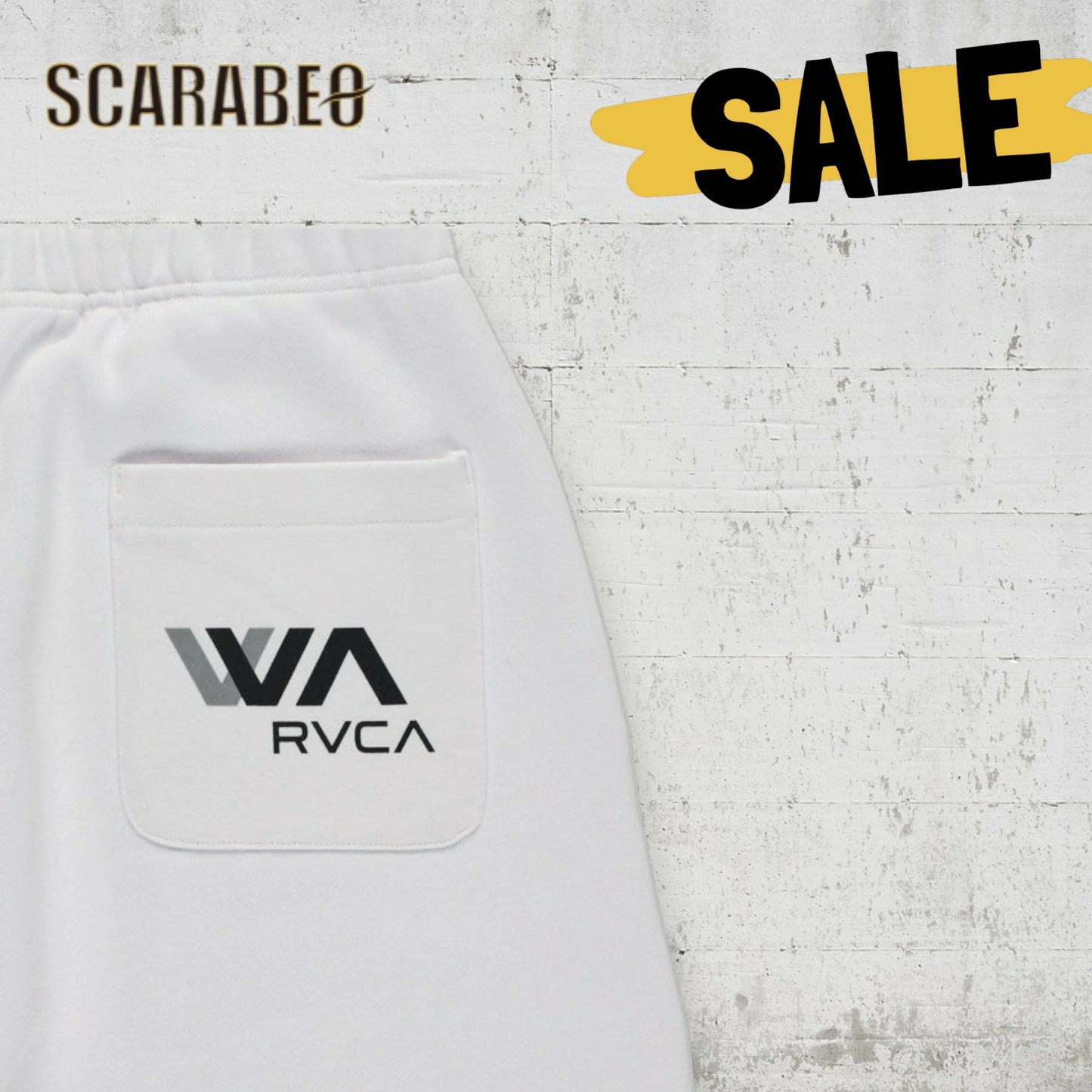 RVCA メンズ WIND AND SEA SWEAT P スウェットパンツ コラボ ドローコード ゴムシャーリング WHT BLK 2024秋冬モデル be042p71