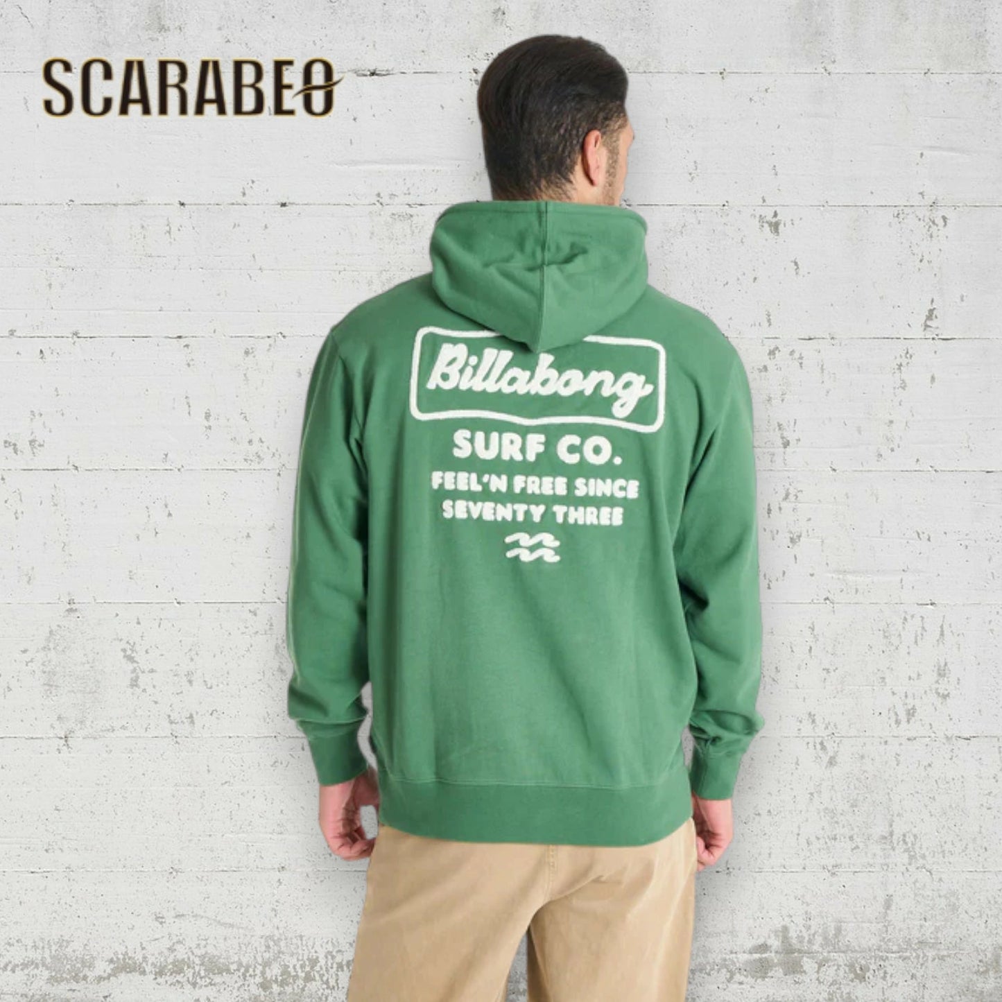 BILLABONG メンズ SIGN パーカー スウェット プルオーバー サガラ刺繍 ロゴ オーバーフィット CRM GRN SBK 2025秋冬モデル bf012007