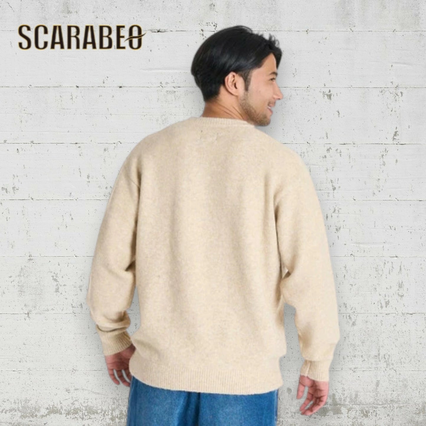 BILLABONG メンズ CREW NECK セーター ニット ローゲージ ジャガード ロゴ スフレヤーン CRM 2025秋冬モデル bf012601