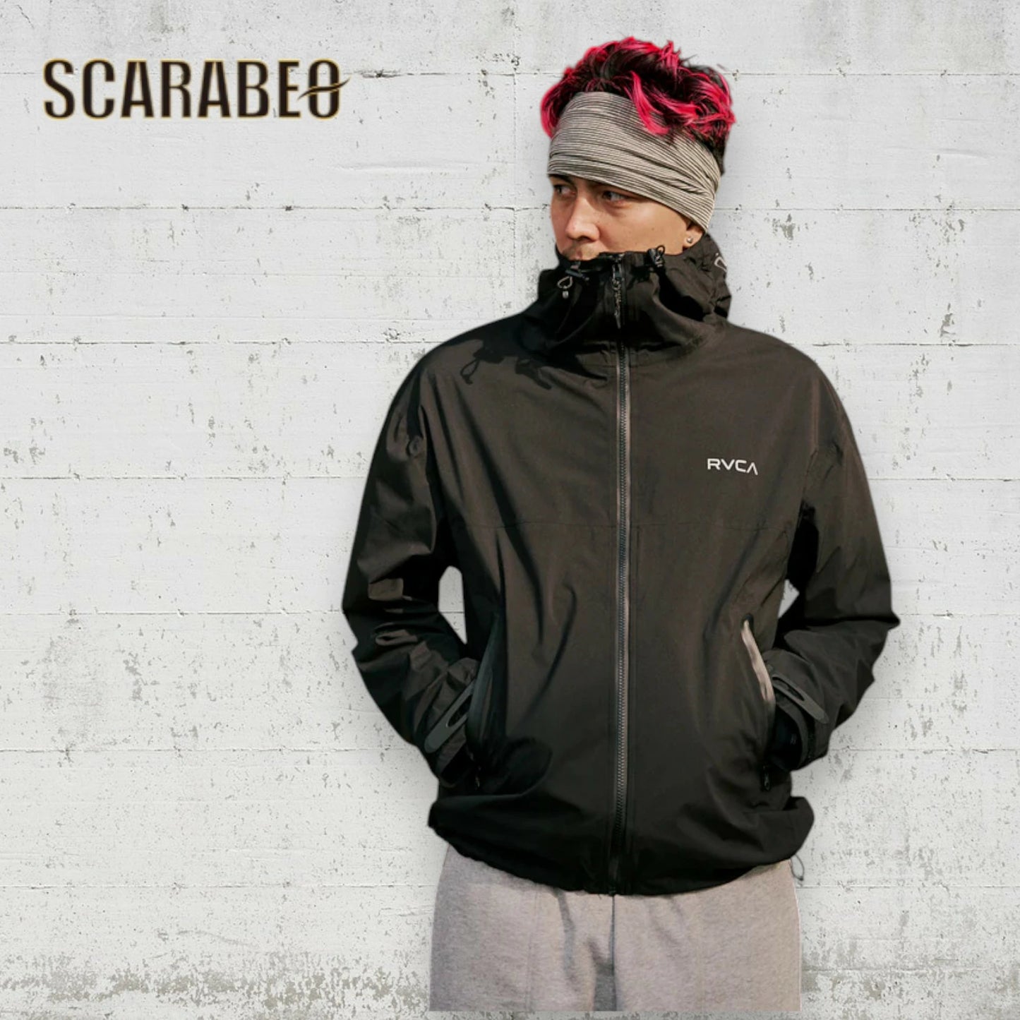 RVCA ルーカ メンズ ジャケット 3LYERD JKT BF042757 ブラック 黒 撥水 ストレッチ フーディー ジップアップ 2025年秋冬モデル bf042757