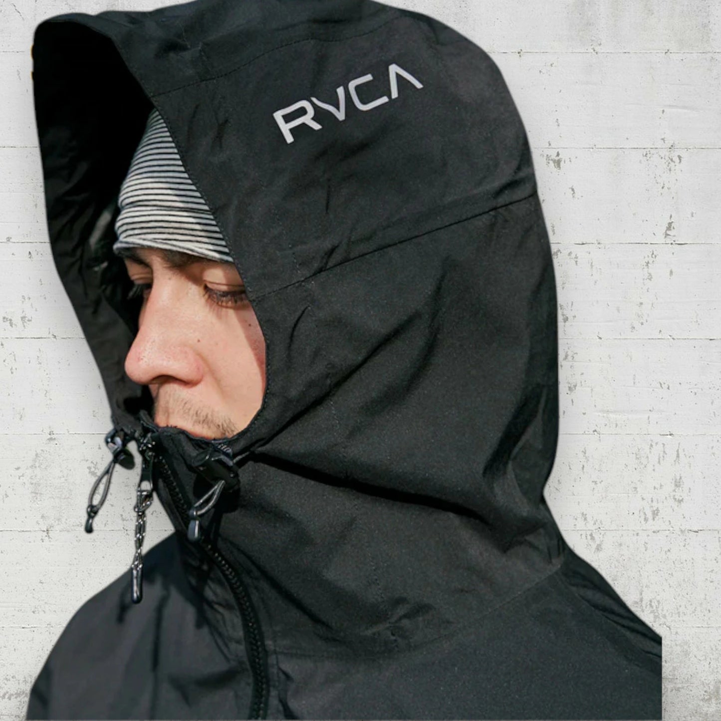 RVCA ルーカ メンズ ジャケット 3LYERD JKT BF042757 ブラック 黒 撥水 ストレッチ フーディー ジップアップ 2025年秋冬モデル bf042757