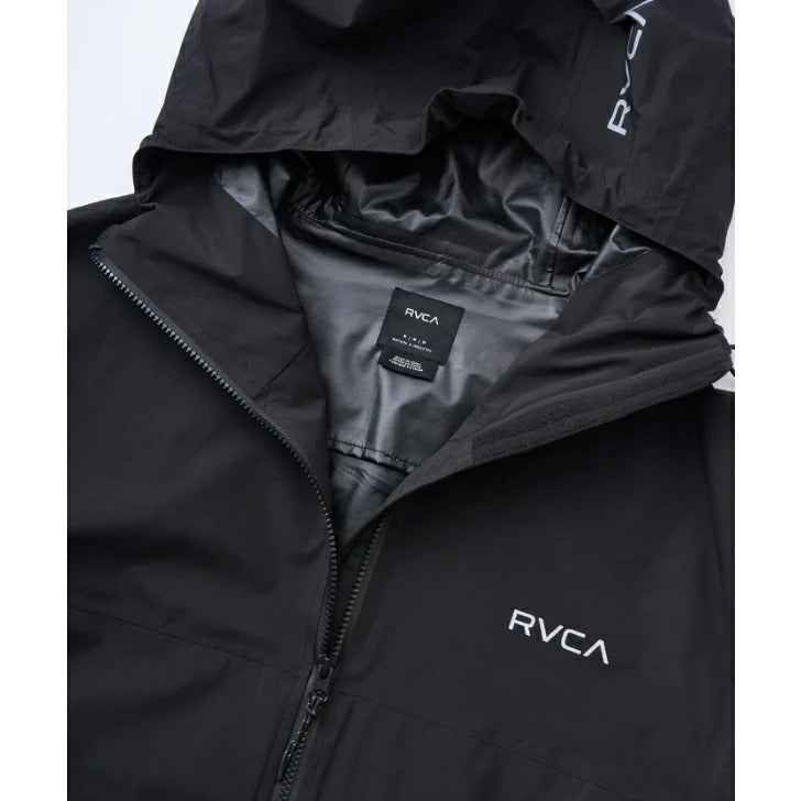 RVCA ルーカ メンズ ジャケット 3LYERD JKT BF042757 ブラック 黒 撥水 ストレッチ フーディー ジップアップ 2025年秋冬モデル bf042757