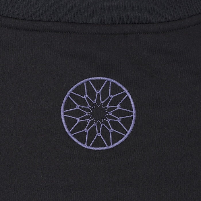 Arch アーチ BB rim ジャージ クルーネック トレーナー ブラック T725-104 バスケウェア ジャージ生地 ゆったり ラグラン メンズ レディース t725-104