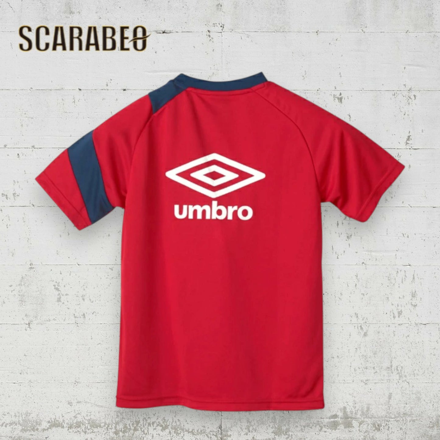 アンブロ UMBRO ジュニア 半袖プラクティスシャツ UUJXJA59 サッカー フットサル トレーニングウェア 吸汗速乾 子供用 半袖シャツ ダークデニム MRED マンチェスターレッド uujxja59