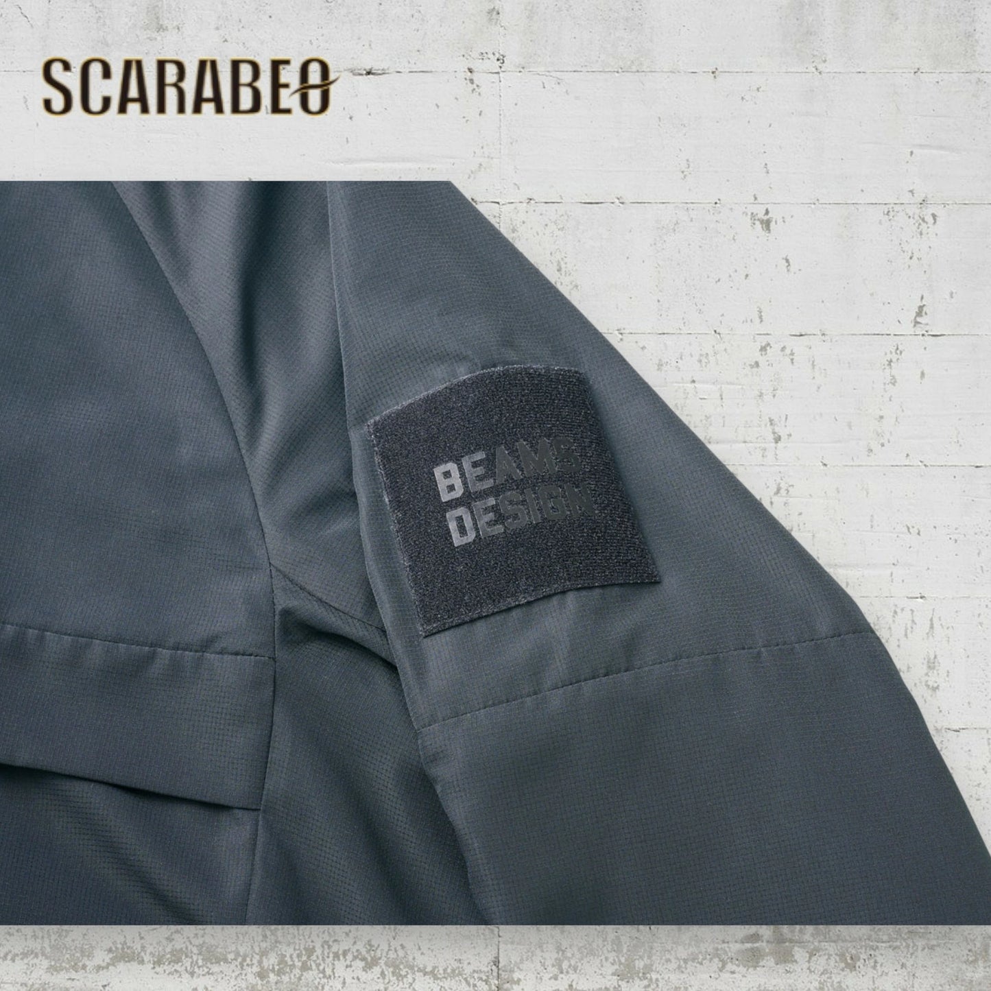 ZETT by BEAMS DESIGN ハーフジップウォームジャケット BOW72302 メンズ 裏起毛 防寒 プルオーバー リップストップ ネイビー ジェット ビームスデザイン bow72302