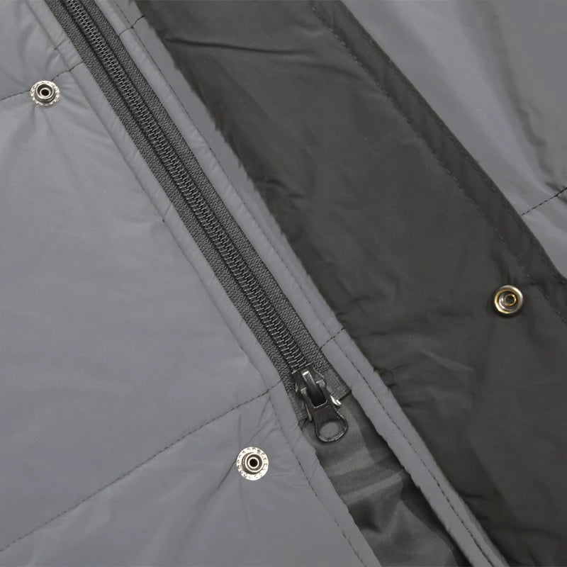 ゴレアドール 中綿 バイカラー ロングベンチコート 防寒コート ロングコート メンズ レディース ユニセックス フリース裏地 スリット付き サッカー フットサル 観戦 防寒着 g-2520 91ブラック 3681ディープブルー×グレー g-2520