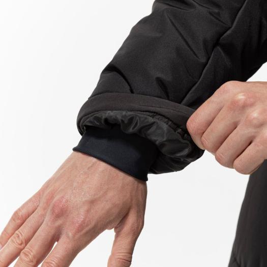 ミズノ ユニセックス テックフィルブレスサーモコート 中綿ロングコート 保温 吸湿発熱 軽量 防寒 冬 観戦用 フード脱着 ブラック mizuno 32mec55009