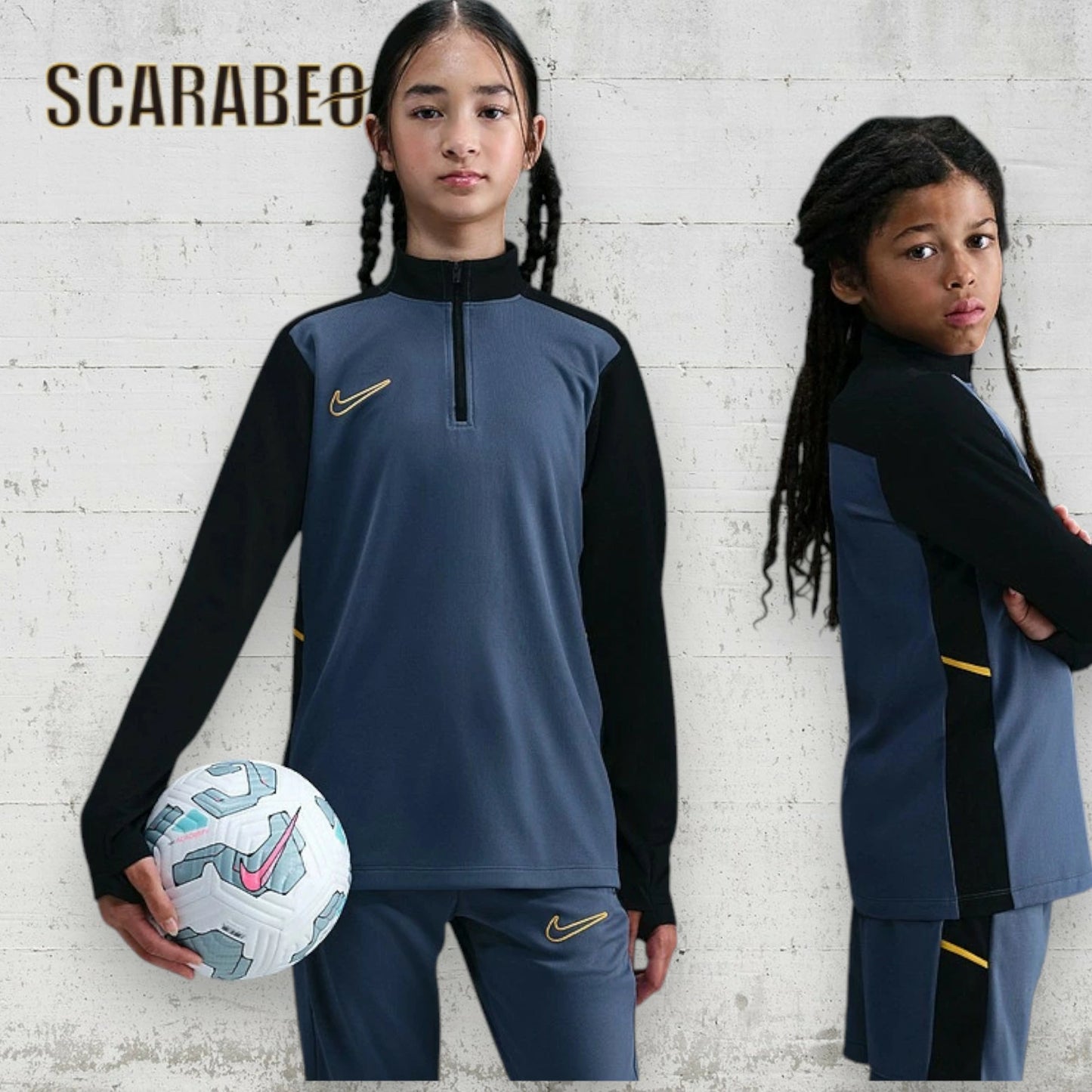 ナイキ NIKE ジュニア アカデミー25 Dri-FIT ドリルトップ 長袖 トレーニングウェア サッカー フットサル キッズ スポーツウェア YTH DF ACD25 DRIL L/S トップ HJ3721-491 ブルー hj3721-491