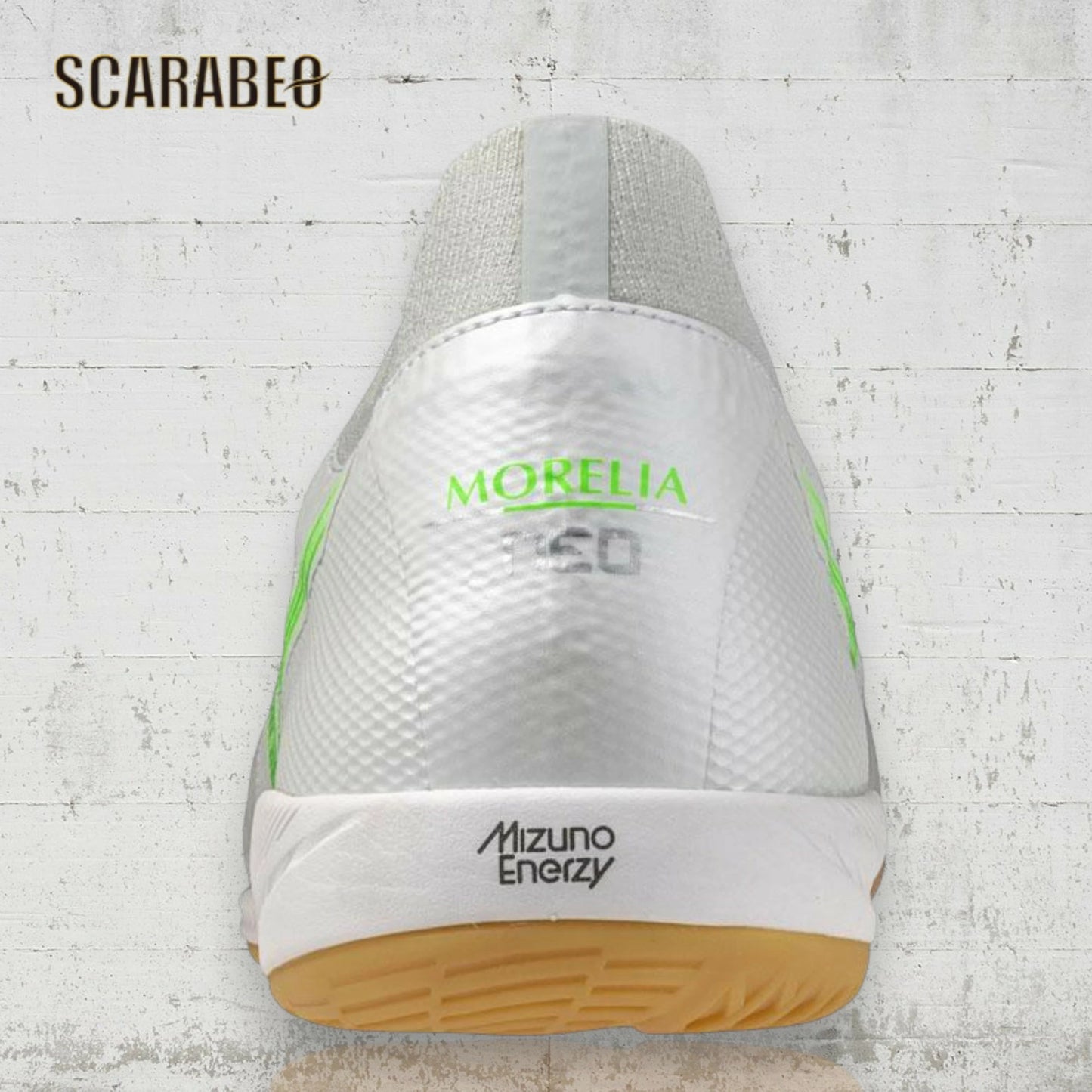 ミズノ モレリアネオ SALA β JAPAN IN フットサルシューズ Q1GA251037 日本製 インドア モレリア サラ ベータ 天然皮革 カンガルーレザー 2E Frontier Pack ホワイト×ネオングリーン q1ga251037