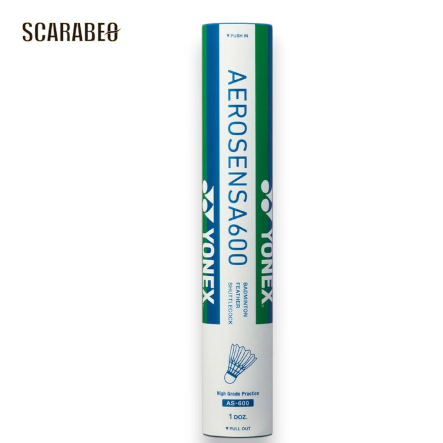 エアロセンサ600 水鳥シャトル AS-600 日本バドミントン協会 検定球 水鳥羽根 天然コルク バドミントン シャトル as-600