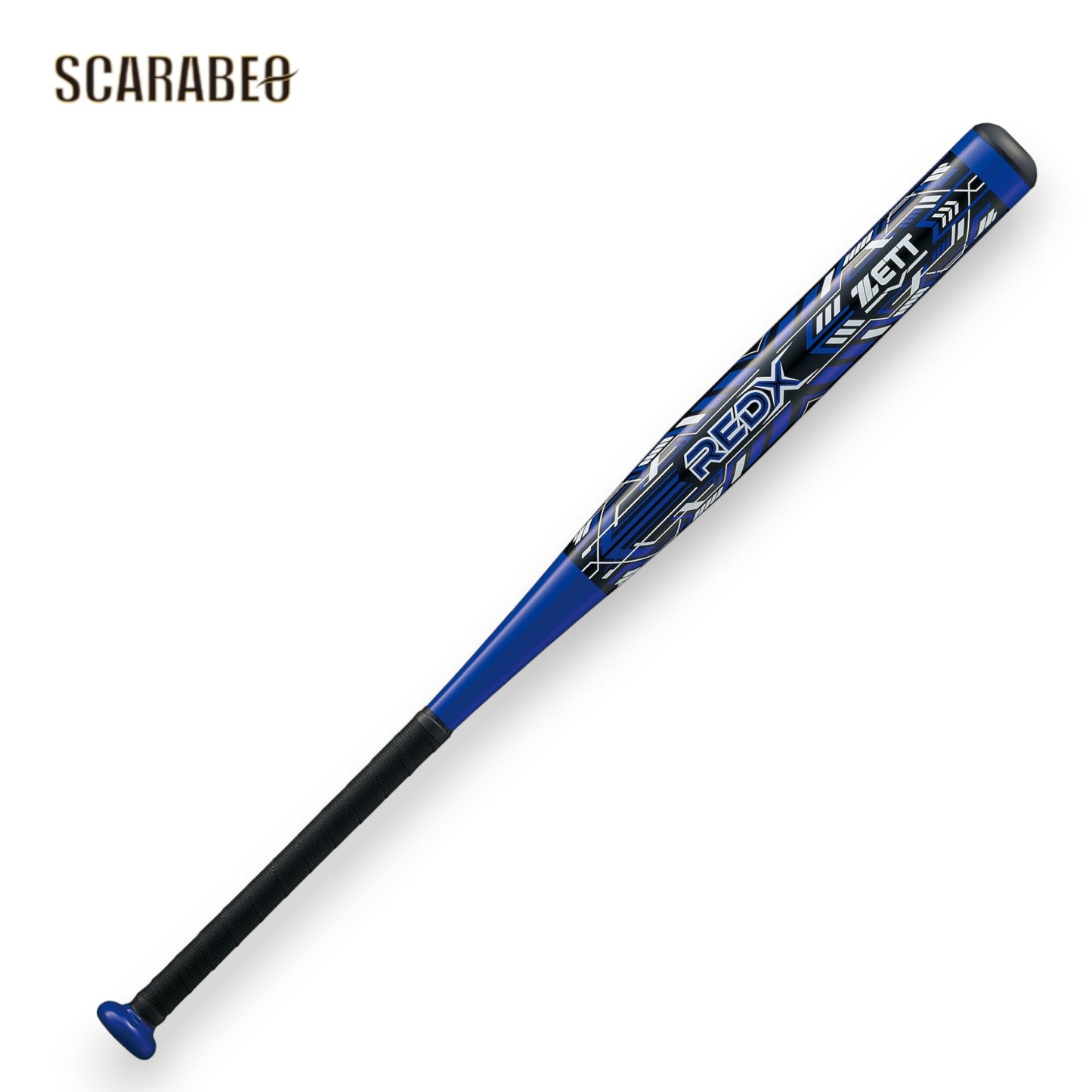 ゼット ソフトボール バット 3号 金属製 BAT53603 レッドX 83cm 超々ジュラルミン 軽量 ミドルバランス ゴムボール用 ブルー(2300) bat53603