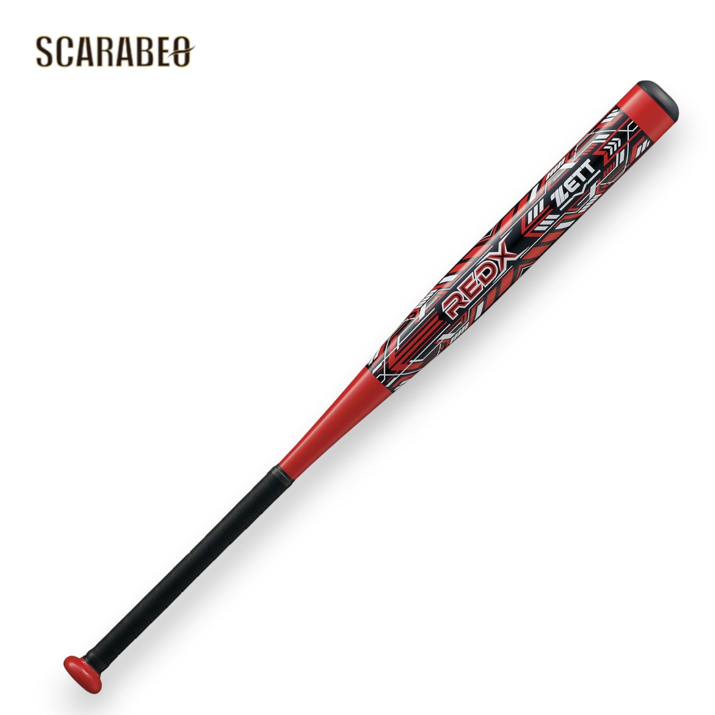 ゼット ソフトボール バット 3号 金属製 BAT53604 レッドX 84cm 超々ジュラルミン 軽量 ミドルバランス ゴムボール用 レッド(6400) bat53604