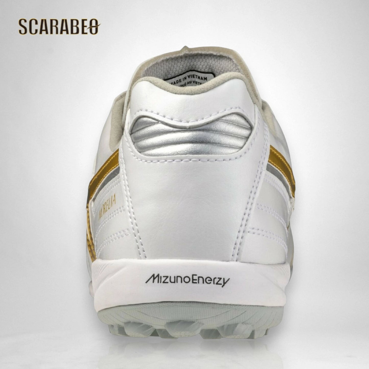 【予約販売】ミズノ モレリア SALA ELITE TF ホワイト×ゴールド フットサルシューズ ターフコート用 天然皮革 カンガルーレザー ユニセックス q1gb261250